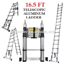 Euro Double Telescopic Aluminium-Leiter 5 Meter (17 Fuß) -Lagert auf 3 Fuß -A-Rahmen 9 Fuß -Ultra Portable